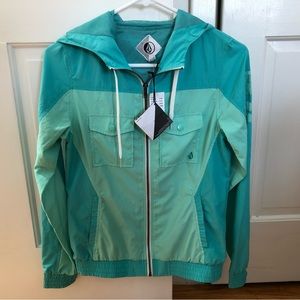 NEW Volcom Women Lightweight Jacket in Teal - Size XS